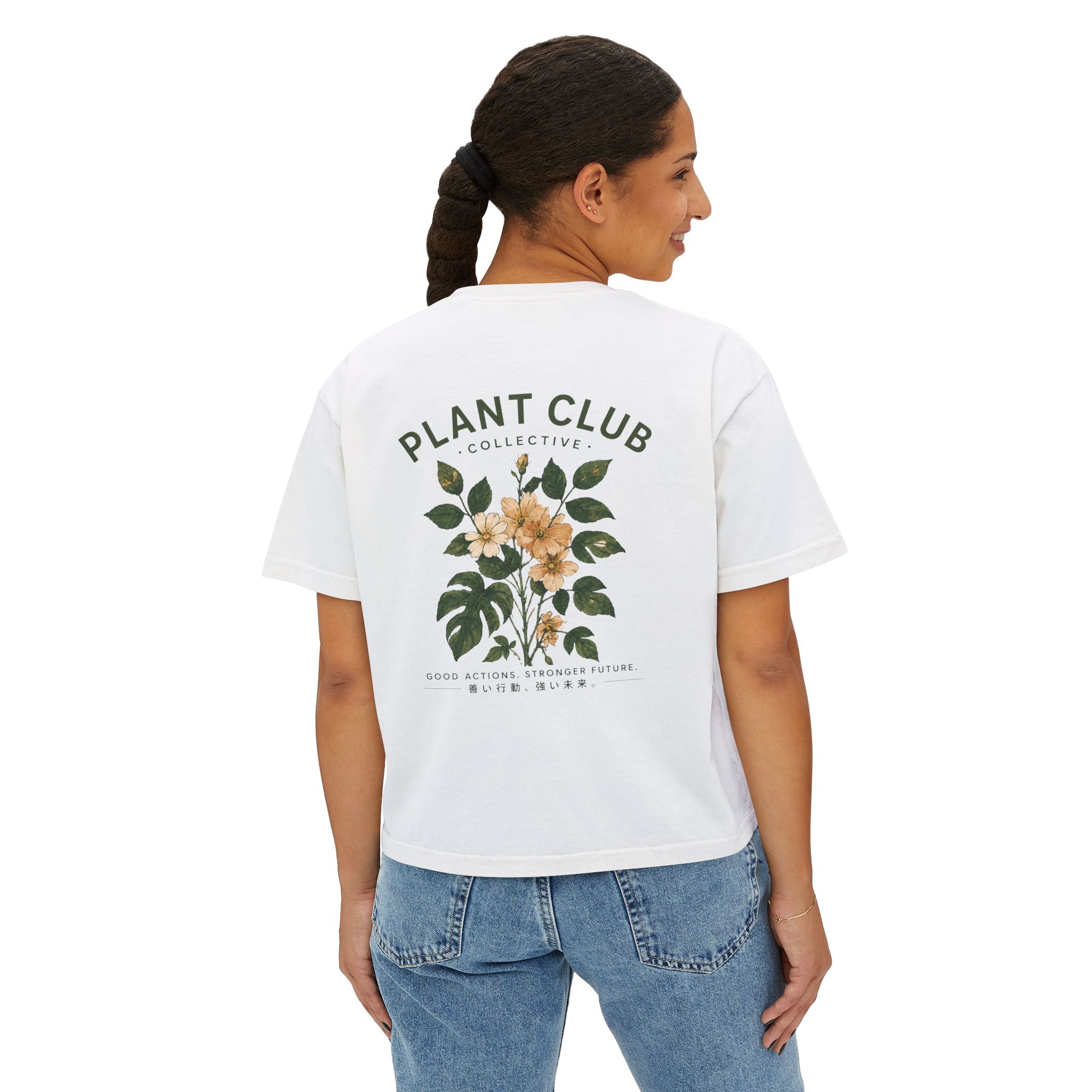 Plant Club Floral Boxy Tee