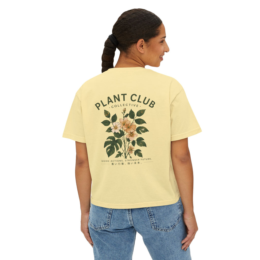 Plant Club Floral Boxy Tee