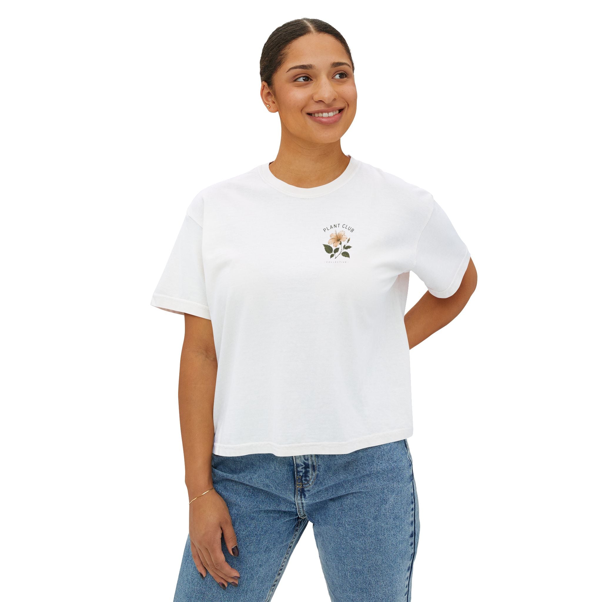 Plant Club Floral Boxy Tee